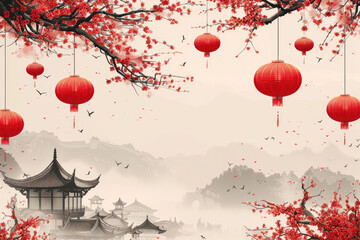 Chinese New Year Illustration Background