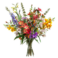 a vibrant bouquet of summer blooms