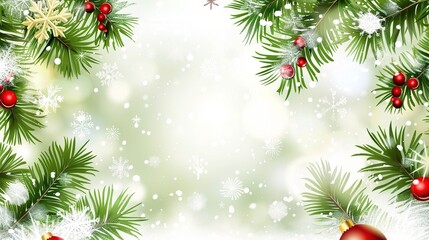 A festive Christmas border background that brings the holiday spirit to life. There are twinkling Christmas lights in various colors like red, green, and white