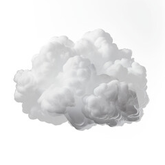 PNG Cutout clean white cloud transparent backgrounds special effect 3d illustration