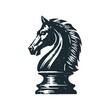 © Iwan - The horse chess. Black white logo icon vector isolated.