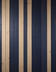 Wall Mural - Vertical stripes of dark blue and light brown wood paneling.