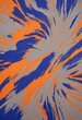© Nipon - an abstract painting with a vibrant mix of blue, orange, and gray colors, creating a dynamic and energetic visual effect.