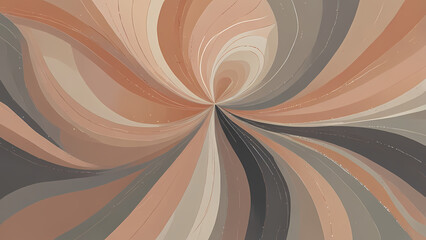 Wall Mural - abstract illustration with gentle, swirling patterns in muted colors like beige, soft gray, and light peach