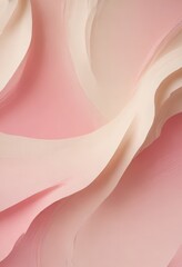 Poster - Abstract image featuring soft pink and white hues, with a subtle gradient effect and a sense of movement and fluidity.