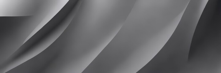 Poster - Abstract image of curved lines in shades of gray and black, creating a sense of movement and depth.