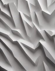 Sticker - a close-up view of a crumpled white paper surface, with the paper's folds and creases creating a textured, abstract pattern.