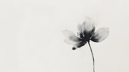 Canvas Print - A single wild flower