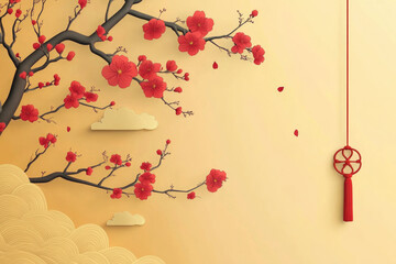 Wall Mural - Chinese New Year Illustration Background