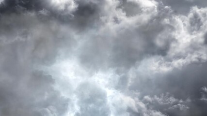 Wall Mural - thunderstorms producing heavy rain collide in the sky.