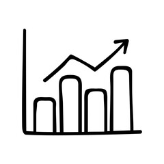 Canvas Print - Bar Chart Doodle Hand-drawn Icon