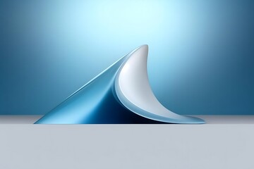 Wall Mural - A sleek, modern sculpture with smooth curves and a minimalist design.