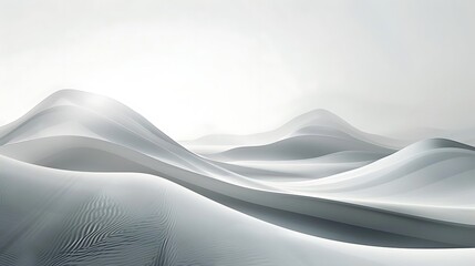 Wall Mural - A serene landscape of soft, flowing hills in muted tones.