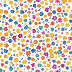 Canvas Print - Colorful floral pattern background