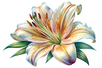 lily flower isolated on transparent background