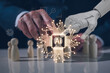 © cherdchai - AI technology in business task improve human work concept, Customer Relationship Management, Executive's select Human Resource Businessman and ai working together to selecting people in to team