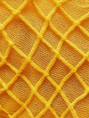 Wall Mural - Yellow Knitted Blanket Close Up