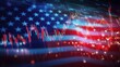 © AH TAR STOCK - USA economy concept - Financial data on United States of America flag