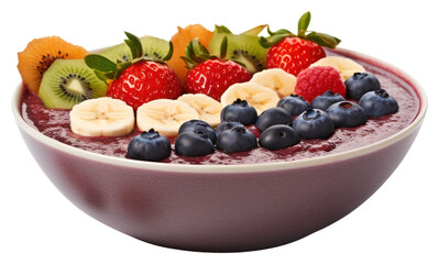 Canvas Print - PNG Smoothie bowl blueberry raspberry fruit.