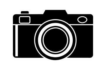 Wall Mural - Photo camera or video camera silhouette icon for graphic design. vector illustration.