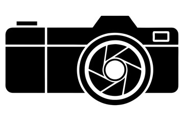 Wall Mural - Photo camera or video camera silhouette icon for graphic design. vector illustration.