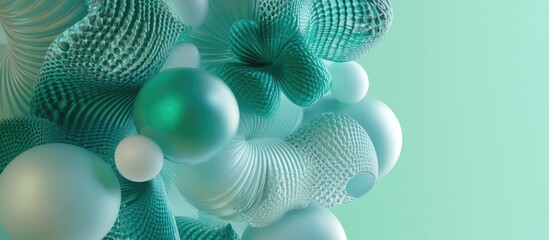 Abstract 3D object featuring a clover shaped textured balloon design