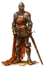 Poster - PNG  Medieval knight in full armor