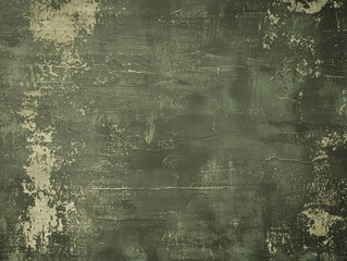 Wall Mural - Distressed Green Concrete Wall with Peeling Paint, Abstract, Texture, Background, Grunge