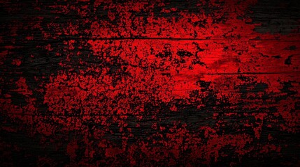 Wall Mural - Red Flakes on Black Wood, wood texture, rustic, paint chipping