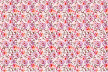 Wall Mural - Blooming midsummer meadow seamless pattern.