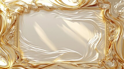 Poster - Elegant Gold Frame on Textured Background