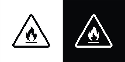 Wall Mural - warning fire icon set. danger fire icon sign symbol. vector illustration