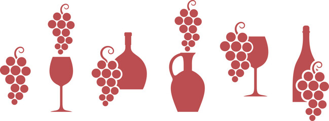 Wall Mural - Wine logo. Icon. Isolated wine on white background