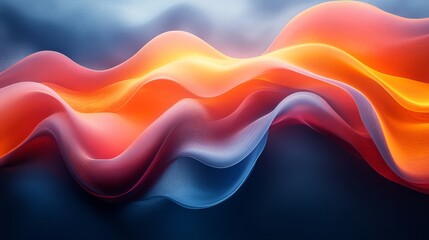 Aufkleber - Colorful abstract waves in digital art design