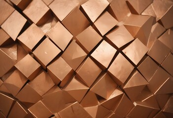A macro shot of a squared pattern copper texture, revealing the metallic sheen and rich, warm tones of copper, with visible scratches and dimples that add character., close-up shot, short distance, pa