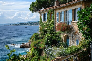 Wall Mural - Provence Villa Overlooking the Azure Mediterranean