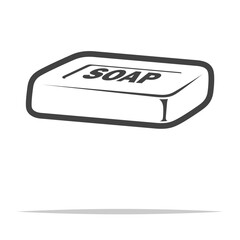 Wall Mural - bar of soap icon transparent vector isolated