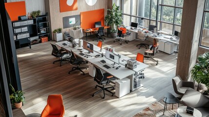 Wall Mural - Modern Open Office Workspace