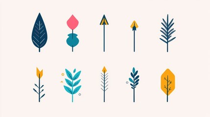 Sticker - A set of arrow icons with different styles, including solid, outline, and dashed, for a comprehensive UI toolkit.