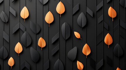 Sticker - A minimalist pattern of arrows with subtle variations, creating a sophisticated and refined design, on a dark background.