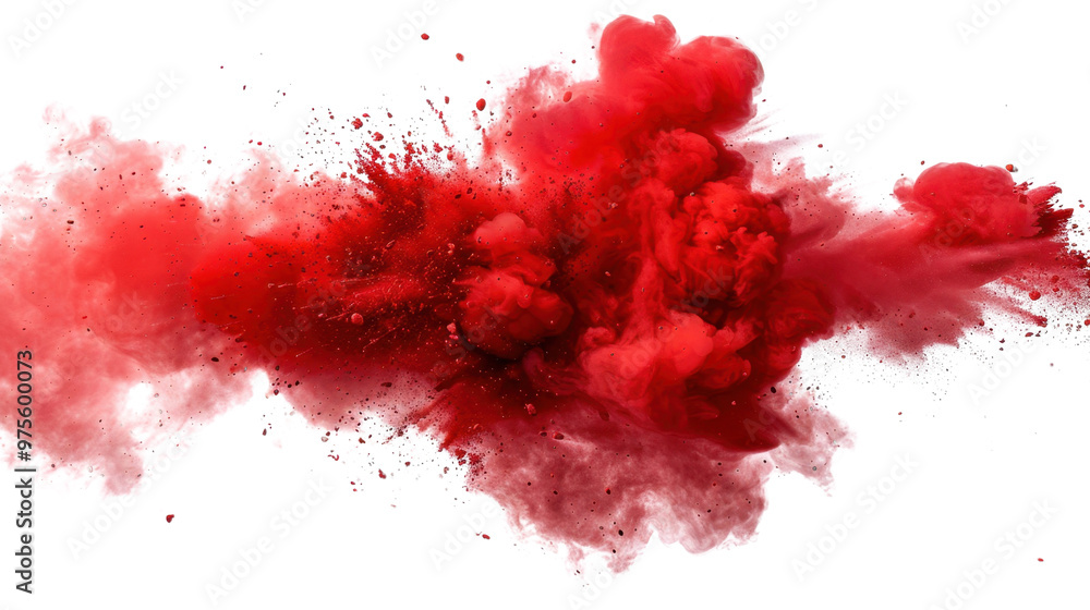 Red color explosion on transparent background Stock Photo | Adobe Stock