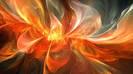 fire as a symbol of transformation and power in art, with bold flames representing energy and change