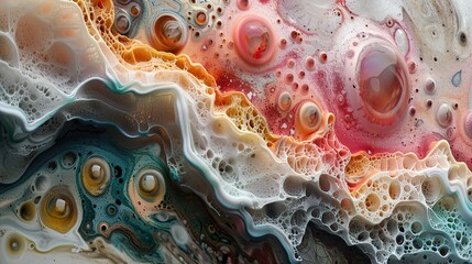 Wall Mural - Abstract Fluid Art: Vibrant Swirls and Colors