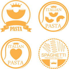 Wall Mural - Pasta logo. Isolated pasta on white background