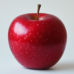 Red Apple on White Background