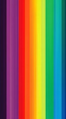 Wall Mural - Rainbow stripes in vibrant colors.