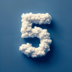 cloud in the shape of the number five