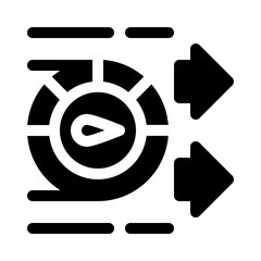 Poster - Acceleration glyph icon