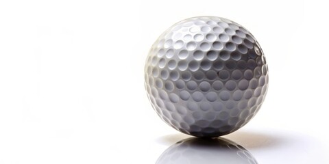 A Close-Up Perspective of a Golf Ball on a White Background, golf, white, ball