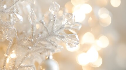 Wall Mural - 140. A delicate white crystal ornament with subtle sparkle